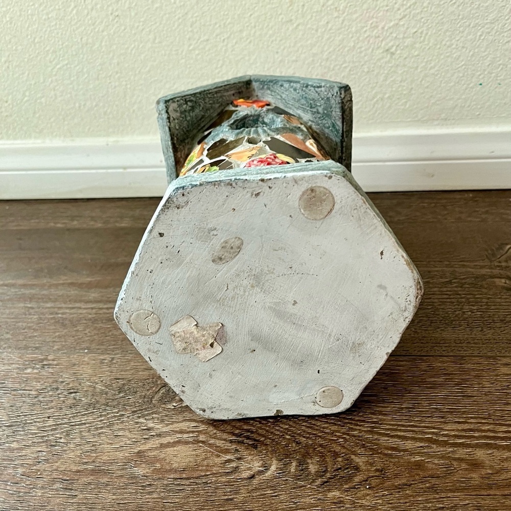 Mosaic Birdhouse with Floral Design - Picture 8 of 11
